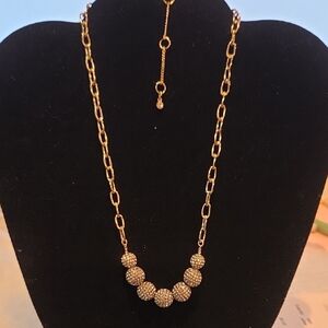 KARL Lagerfeld Gold Necklace with Crystal Accents